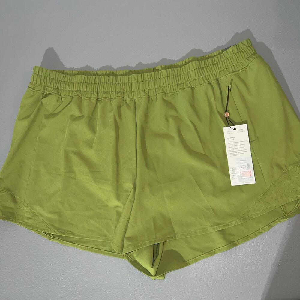 Calia Mid Rise Infinity Shorts Women’s Size XL Dark Green 3" Inseam Relaxed Fit